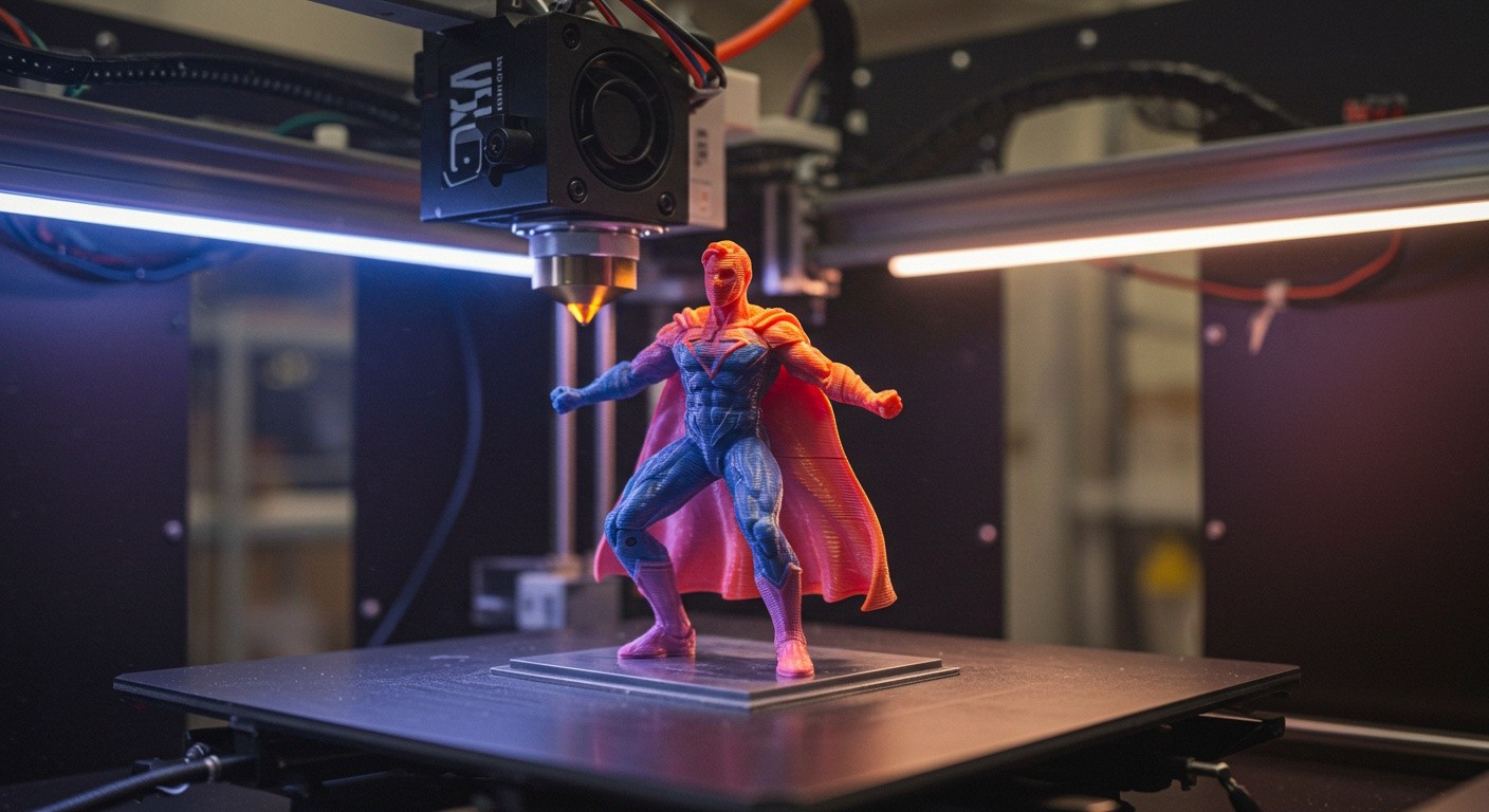 Коллекционные фигурки супергероев, напечатанные на 3D-принтере 3D-печать фигурок супергероев