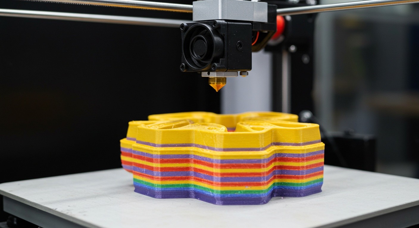 (реалистичная фотография) (Не используй текст и буквы на изображении) : 3d печать, Печать форм для литья