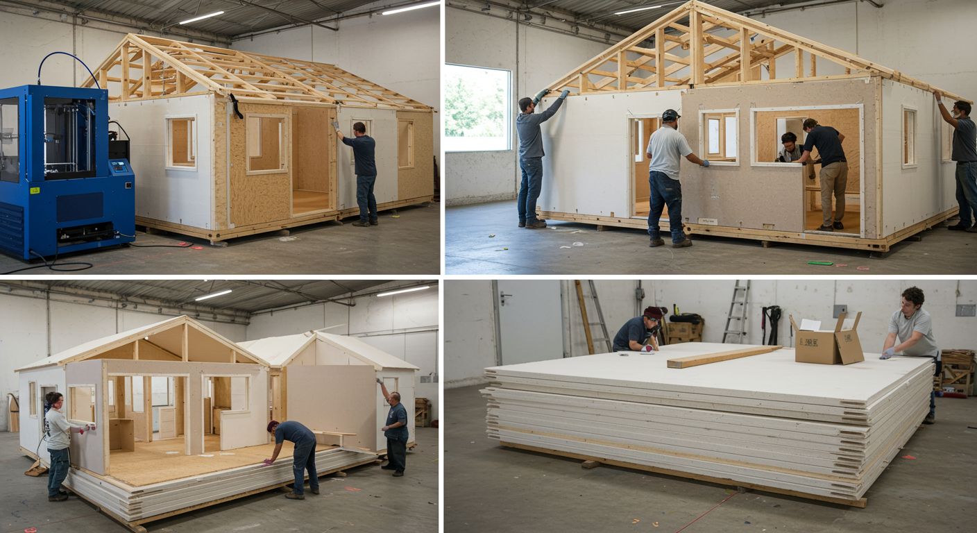 (реалистичная фотография) (Не используй текст и буквы на изображении) : 3d печать, 3D-печать в социальном строительстве