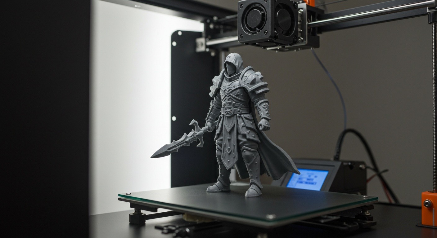 (реалистичная фотография) (Не используй текст и буквы на изображении) : 3d печать, 3D-печать героев компьютерных игр