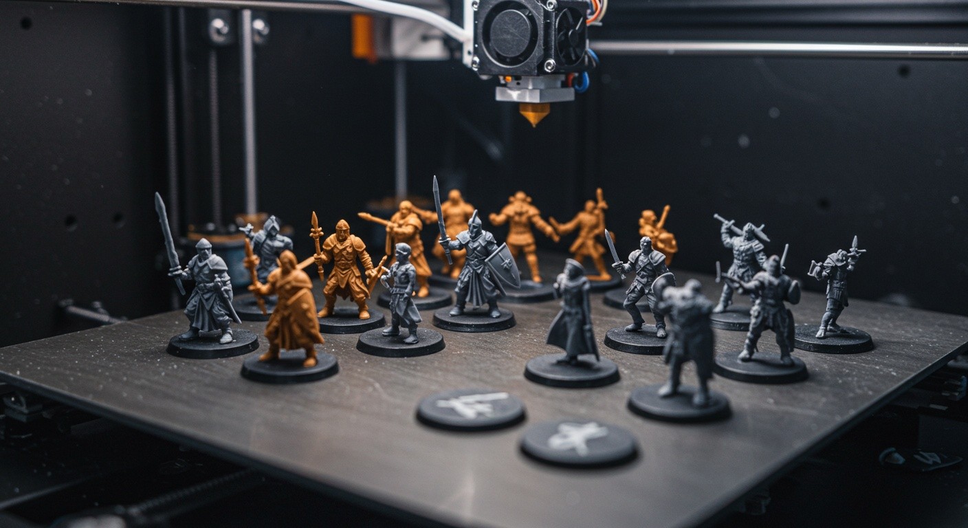(реалистичная фотография) (Не используй текст и буквы на изображении) : 3d печать, Печать миниатюр для настольных игр