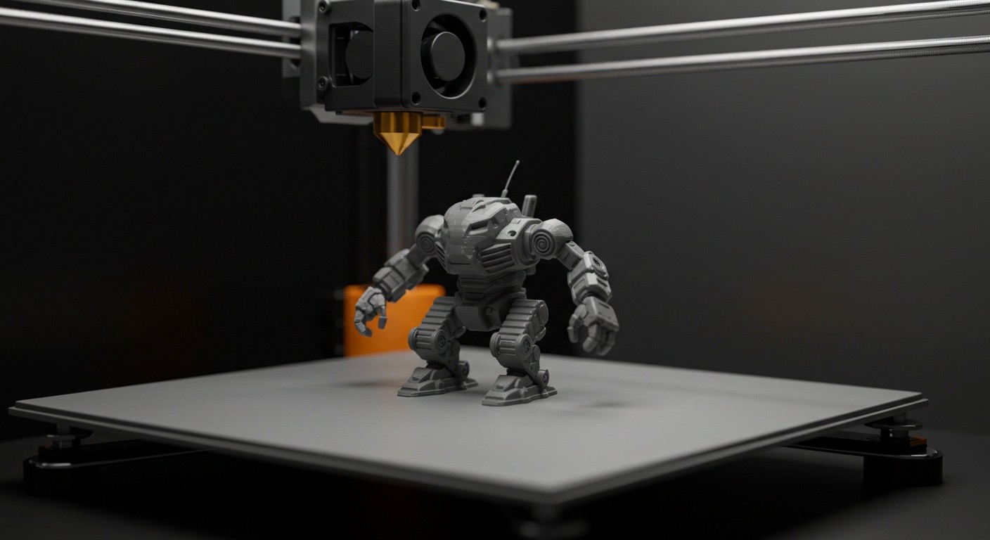 Миниатюрный робот, напечатанный на 3D-принтере