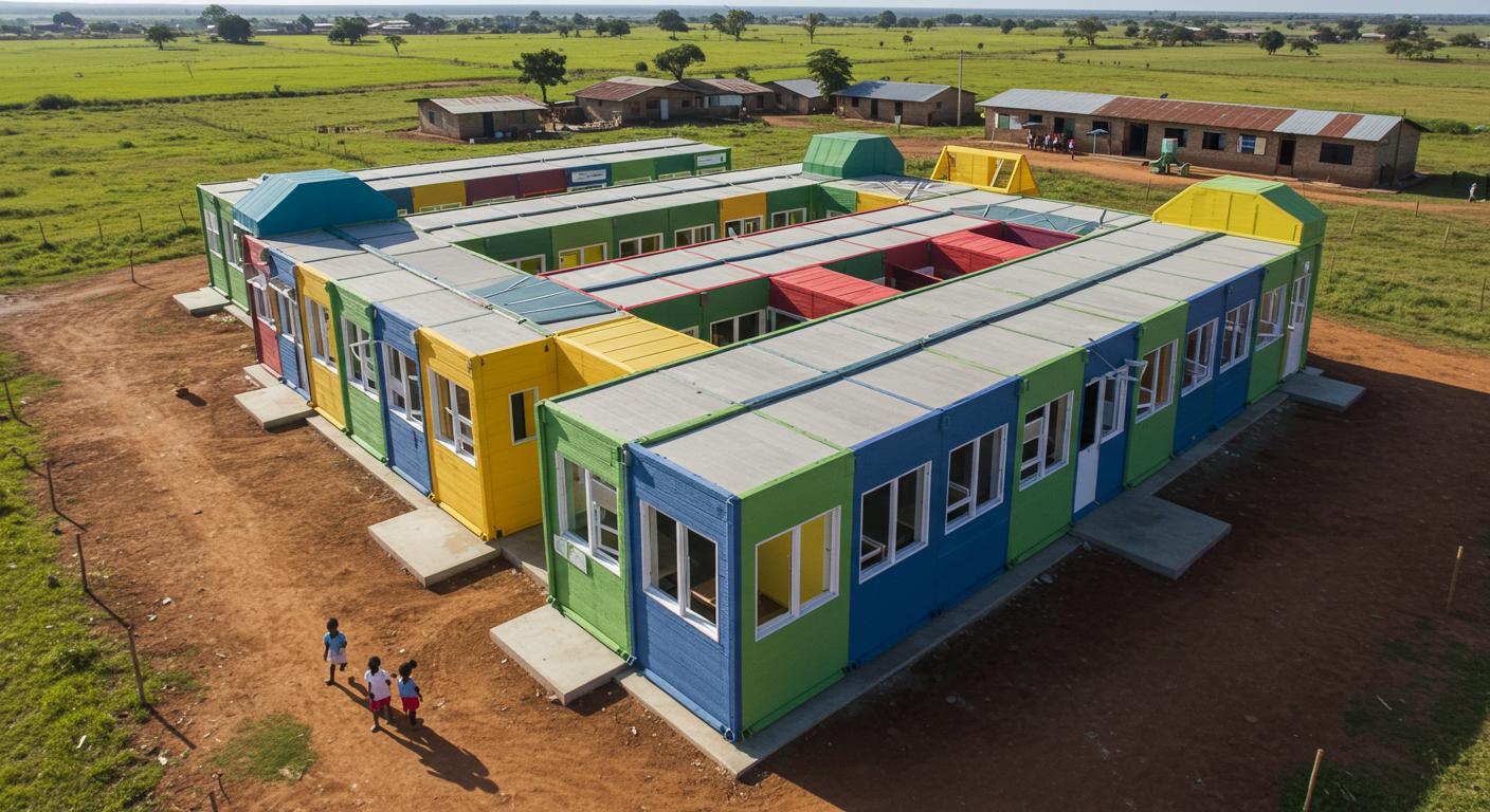 Напечатанная модульная школа