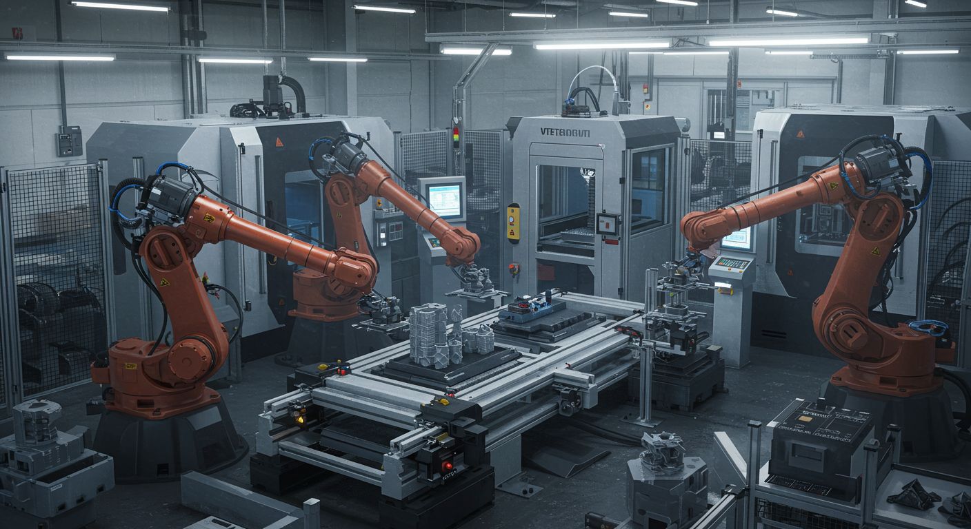 (реалистичная фотография) (Не используй текст и буквы на изображении) : 3d печать, 3D-печать и автономные фабрики