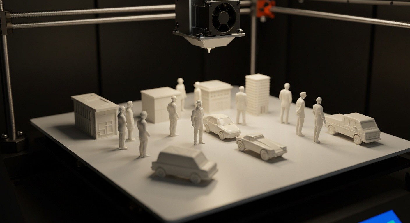 Печать фигурок для макетов городов