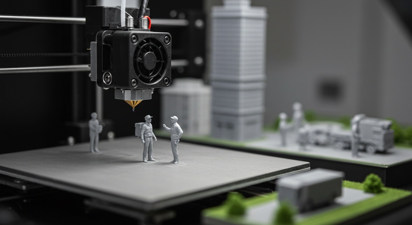 Фигурки для макетов городов, напечатанные на 3D-принтере