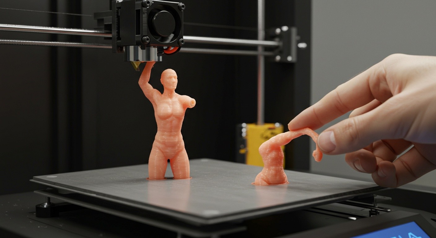 (реалистичная фотография) (Не используй текст и буквы на изображении) : 3d печать, Особенности создания фигурок из резины и силикона