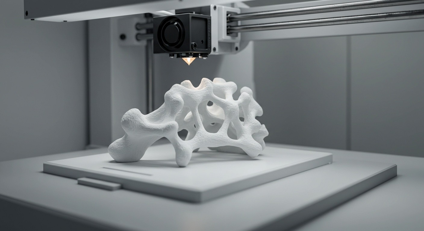 (реалистичная фотография) (Не используй текст и буквы на изображении) : 3d печать, 3D-печать и цифровая хирургия