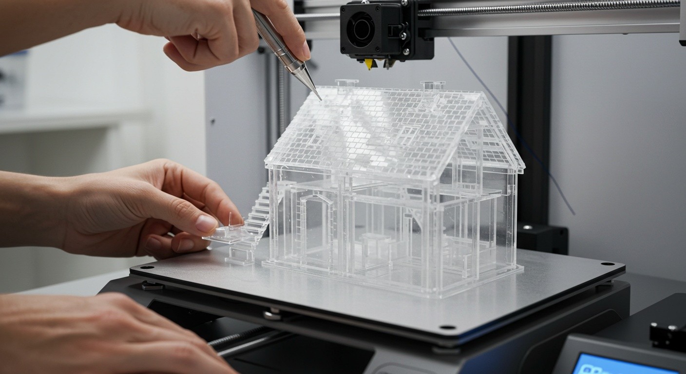 Кукольный домик, напечатанный на 3D-принтере
