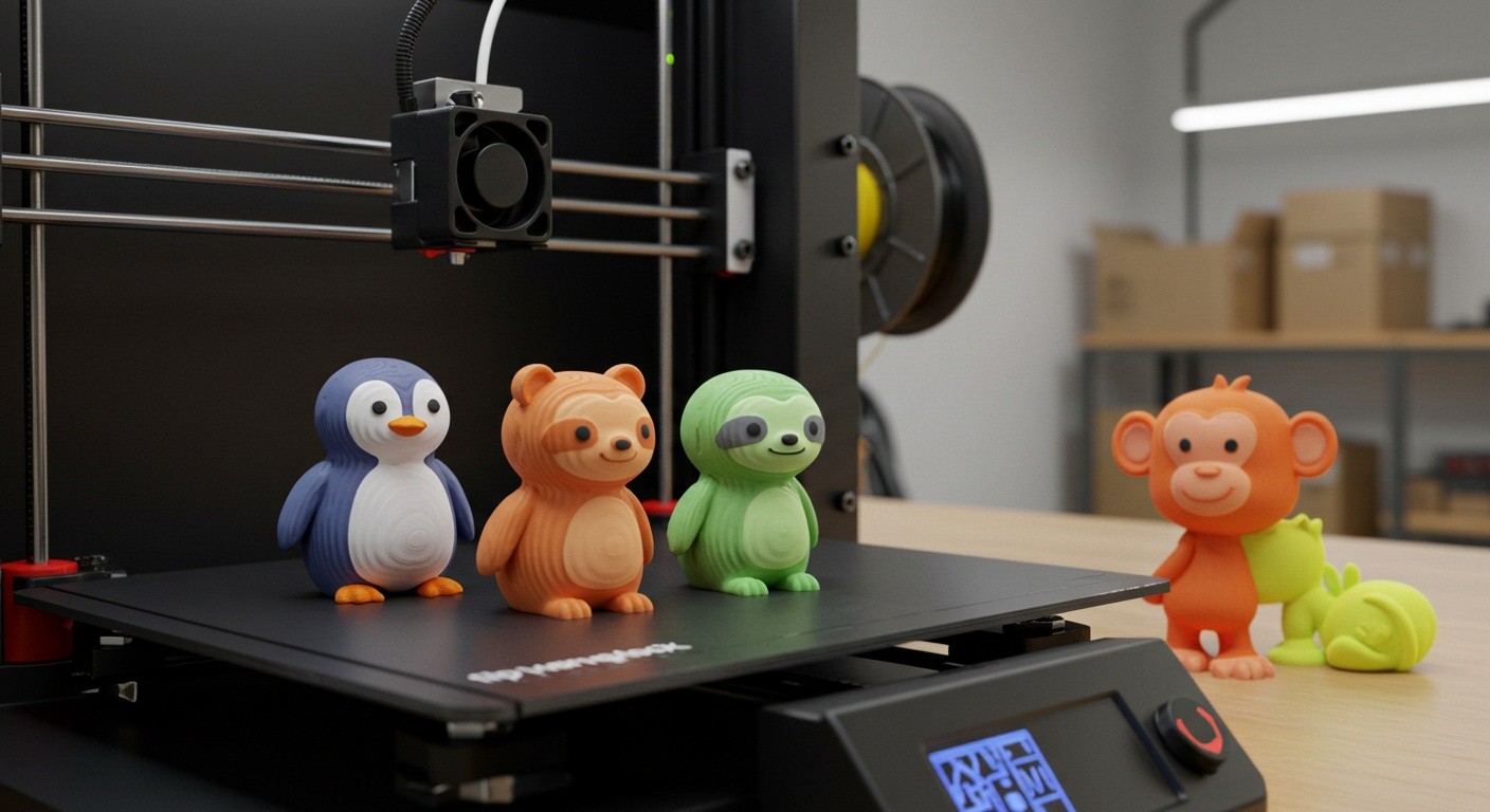 Фигурка животного из мультфильма, напечатанная на 3D-принтере