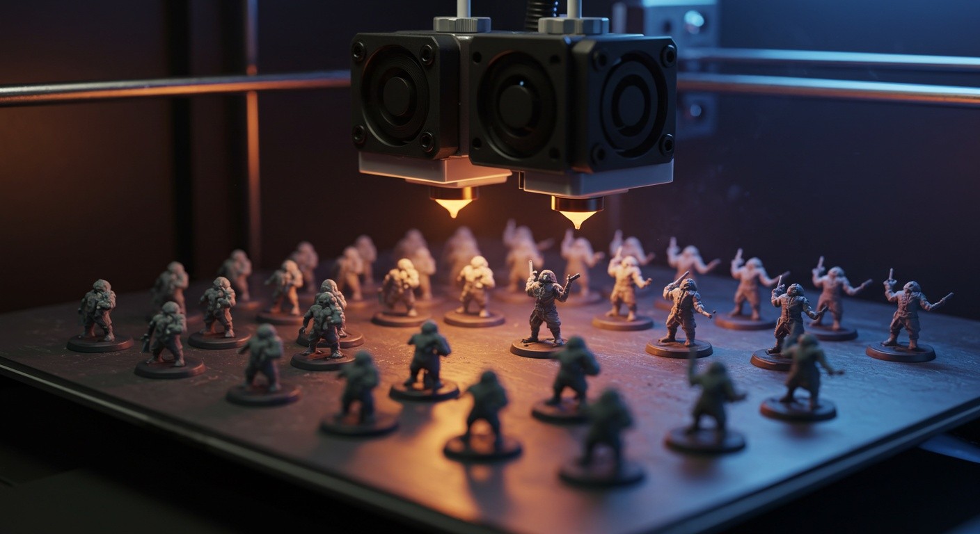 Миниатюры, напечатанные с высокой скоростью и высоким качеством Высокоскоростная 3D-печать миниатюр