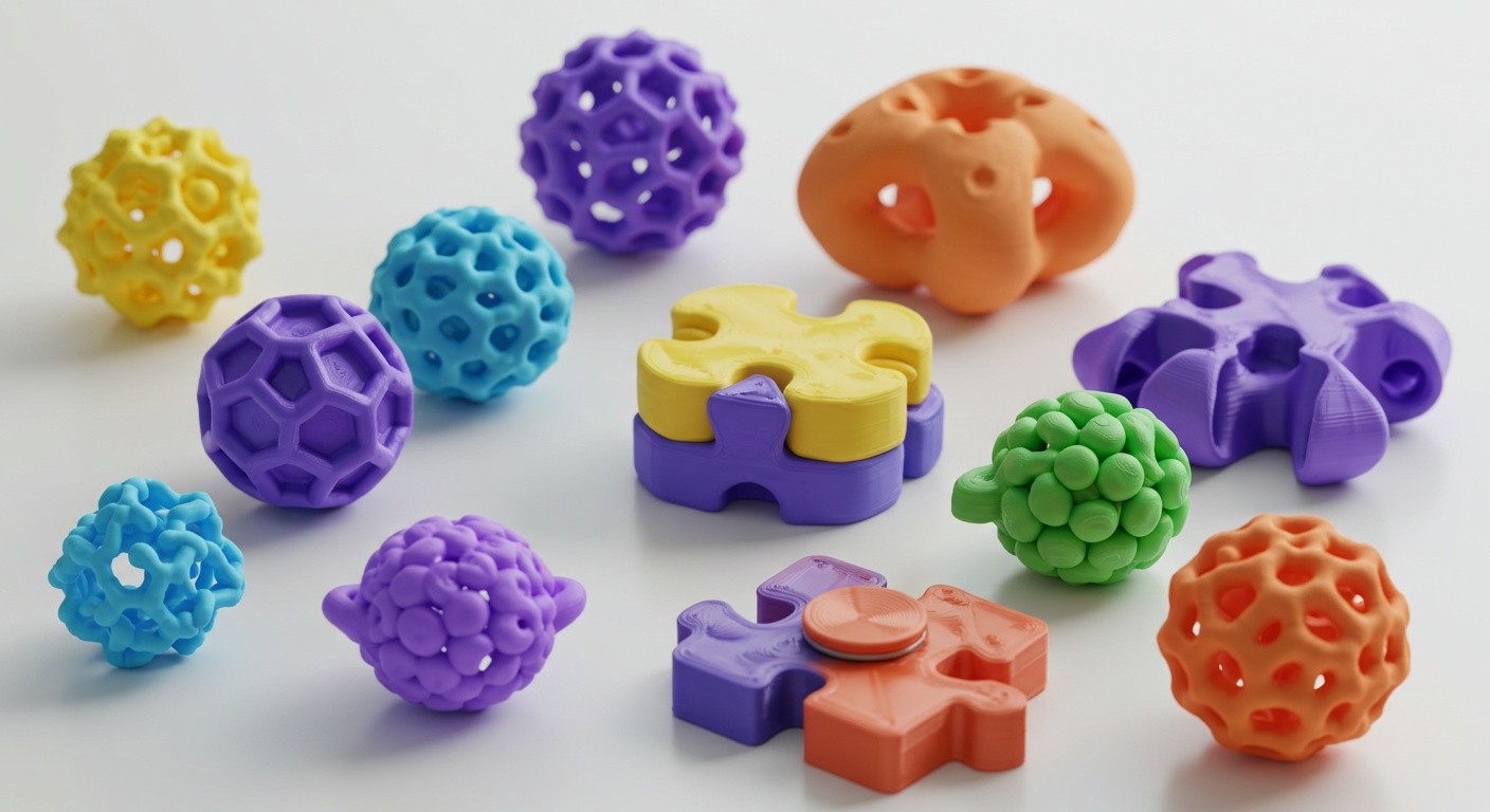 Процесс 3D-печати антистресс-игрушки