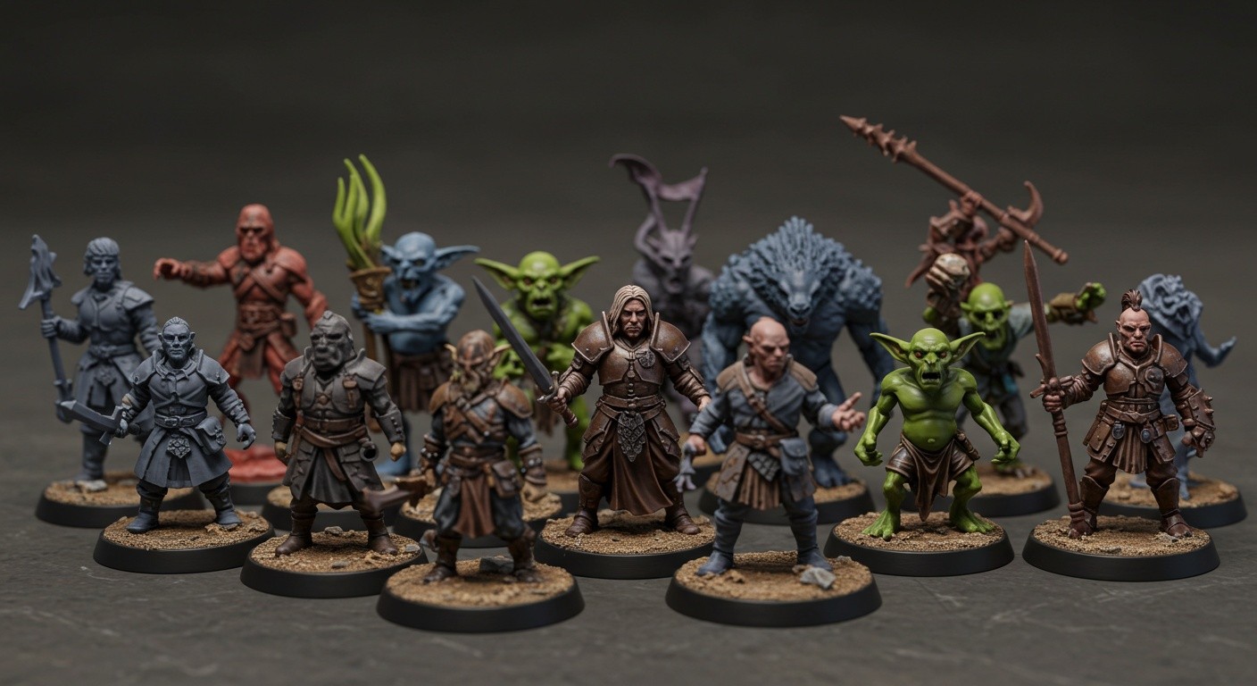 Высокодетализированные фигурки для настольных игр, напечатанные на 3D-принтере Фигурки для настольных игр, напечатанные 3D-печатью