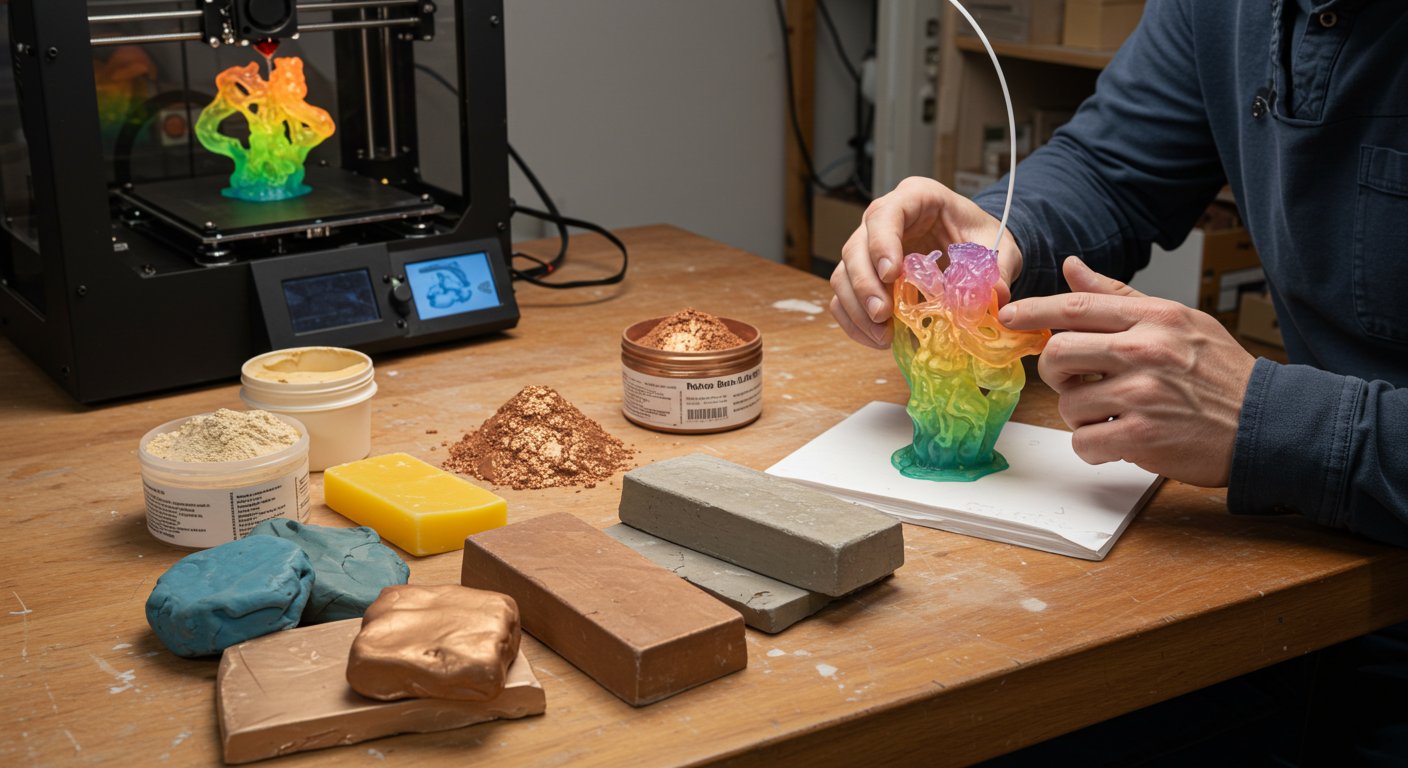 (реалистичная фотография) (Не используй текст и буквы на изображении) : 3d печать, Материалы для художественного литья деталей