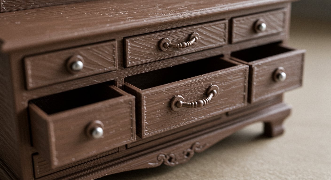 (реалистичная фотография) (Не используй текст и буквы на изображении) : 3d печать, Как напечатать кукольную мебель на 3D-принтере