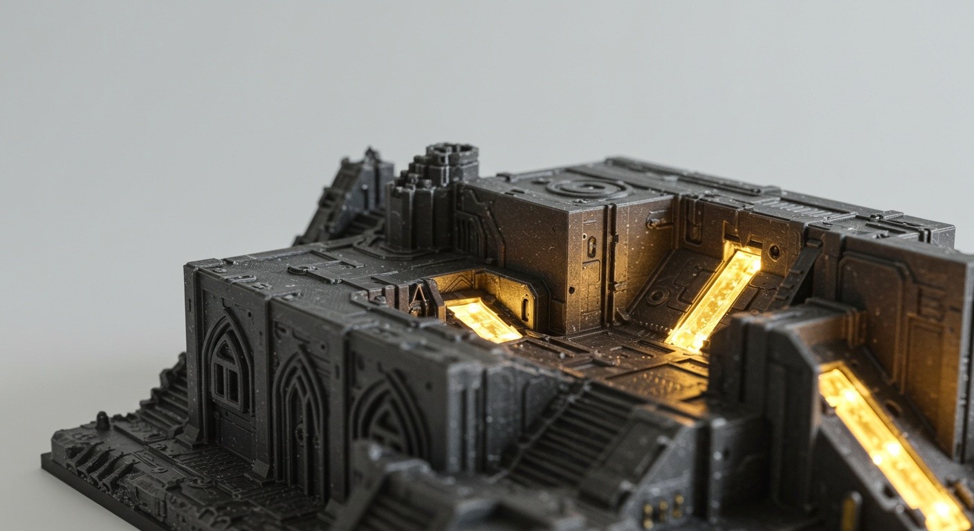 Миниатюры с встроенной LED-подсветкой 3D-печать миниатюр с элементами светодиодов
