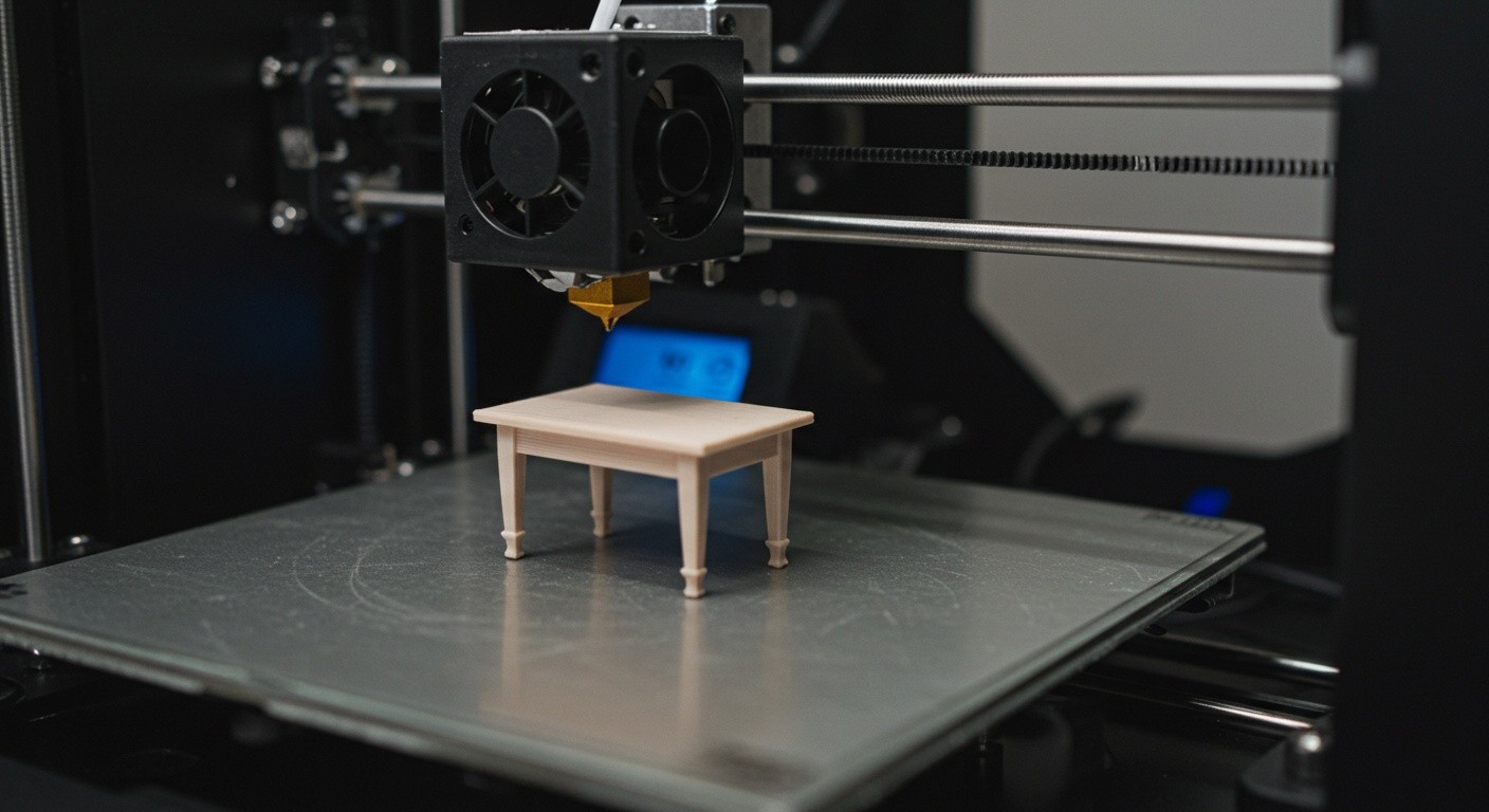 Пример кукольной мебели, изготовленной с помощью 3D-печати Кукольная мебель, напечатанная на 3D-принтере