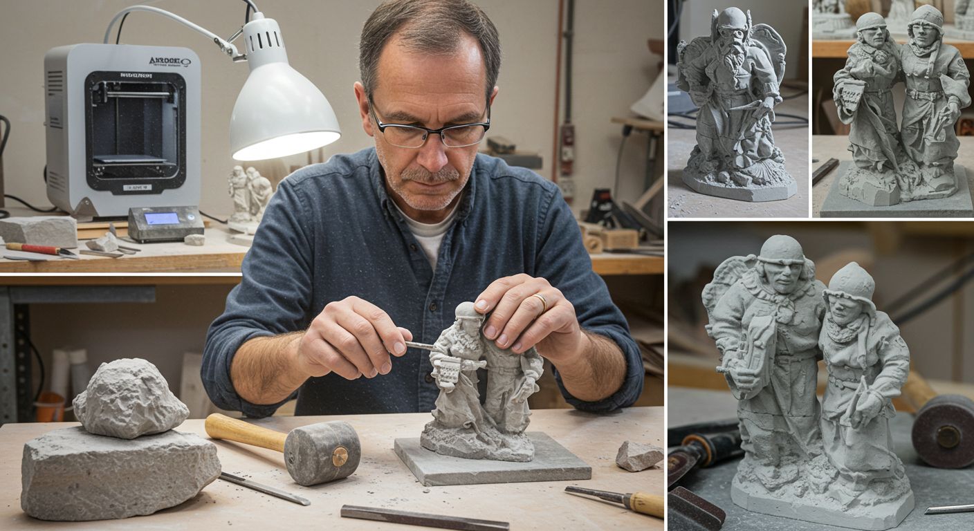 Процесс изготовления фигурок из камня Изготовление фигурок из камня