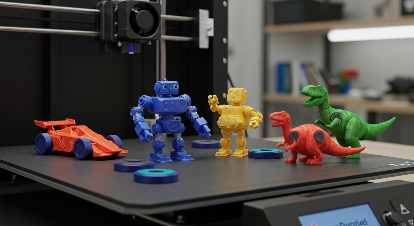 Игрушка с встроенными магнитами, созданная с помощью 3D-печати
