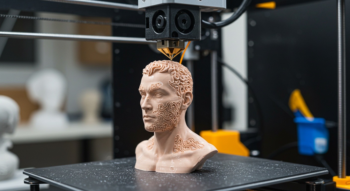 Фигурка с гравировкой, напечатанная на 3D-принтере