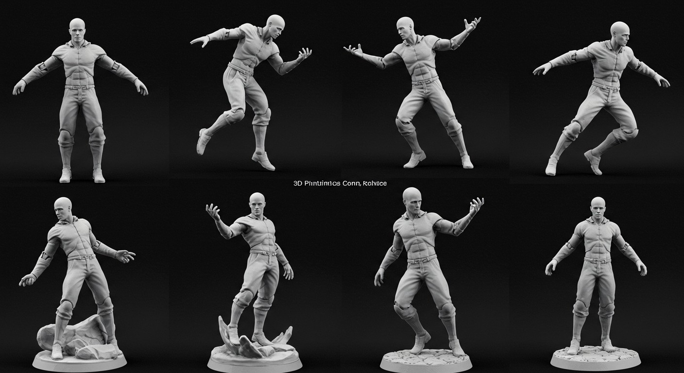3D-печать фигурок в уникальных позах