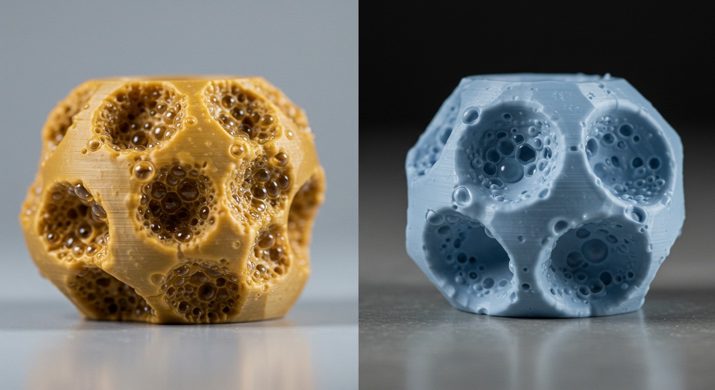 (реалистичная фотография) (Не используй текст и буквы на изображении) : 3d печать, Как избежать пузырей при SLA-печати