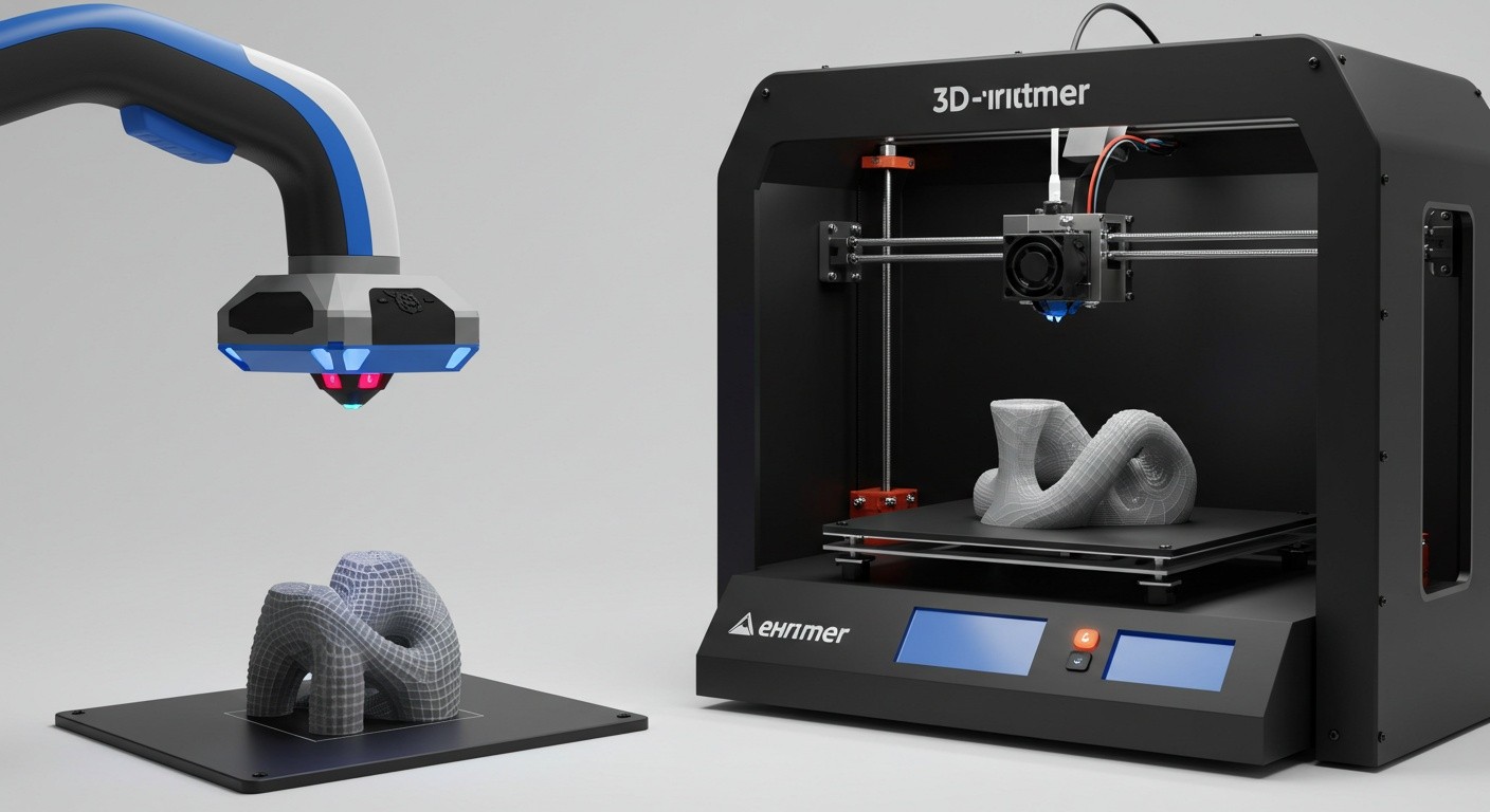 (реалистичная фотография) (Не используй текст и буквы на изображении) : 3d печать, Как создать уникальные детали с помощью 3D-сканирования