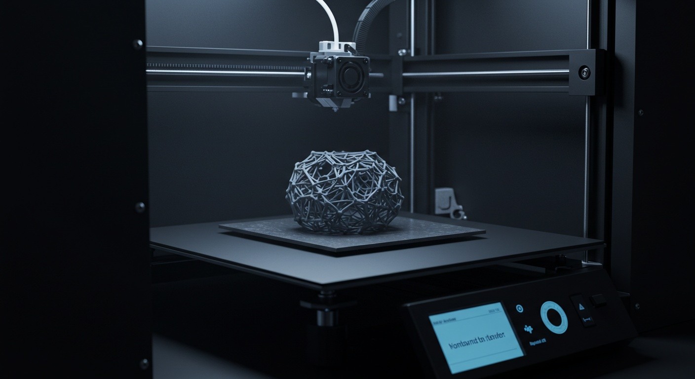 (реалистичная фотография) (Не используй текст и буквы на изображении) : 3d печать, Новые материалы для 3D-печати
