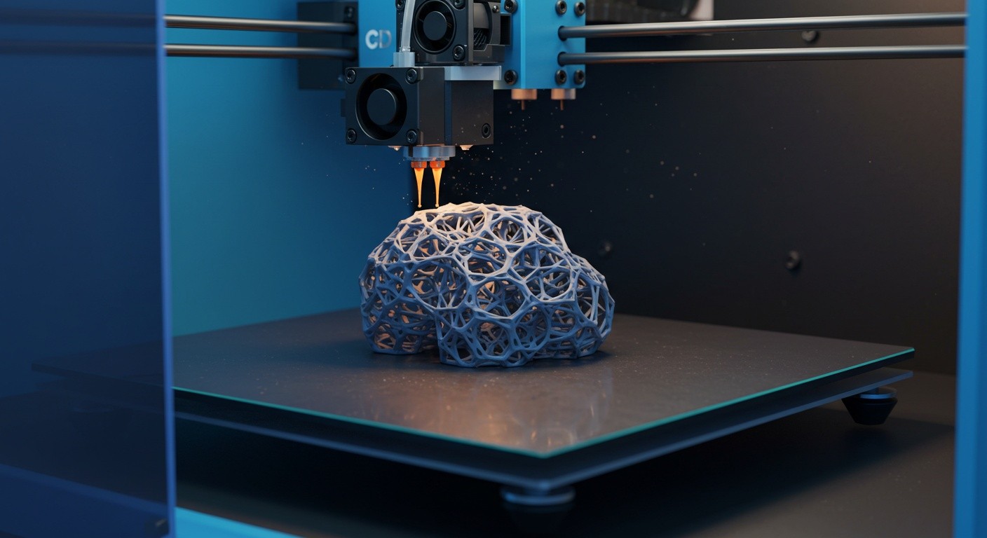 (реалистичная фотография) (Не используй текст и буквы на изображении) : 3d печать, Ультрабыстрая 3D-печать
