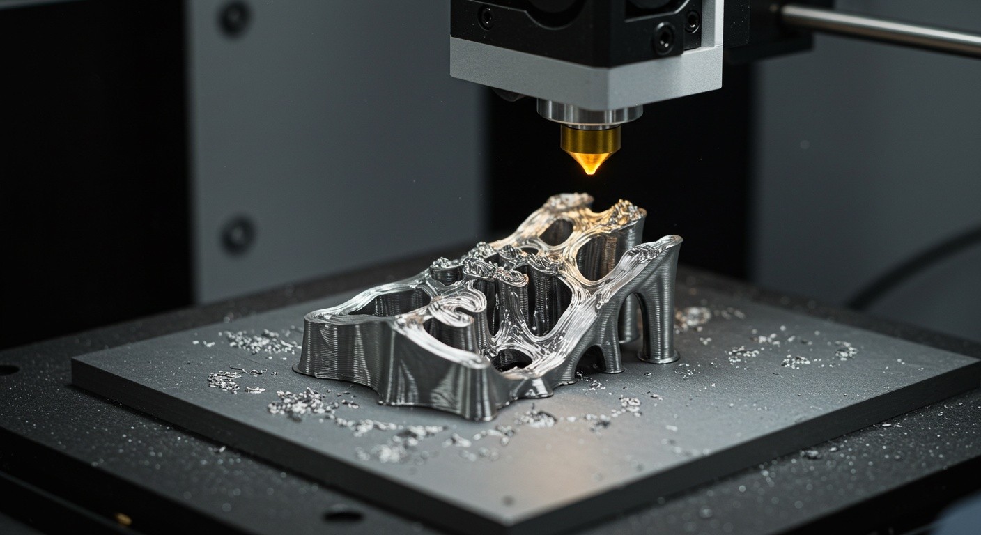 (реалистичная фотография) (Не используй текст и буквы на изображении) : 3d печать, Особенности изготовления изделий из титана