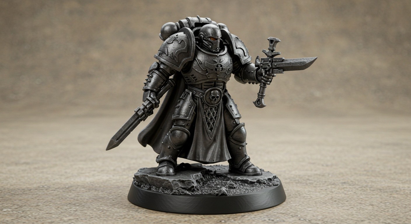 3D-печать миниатюр с металлическим эффектом Миниатюра с эффектом металла, напечатанная на 3D-принтере