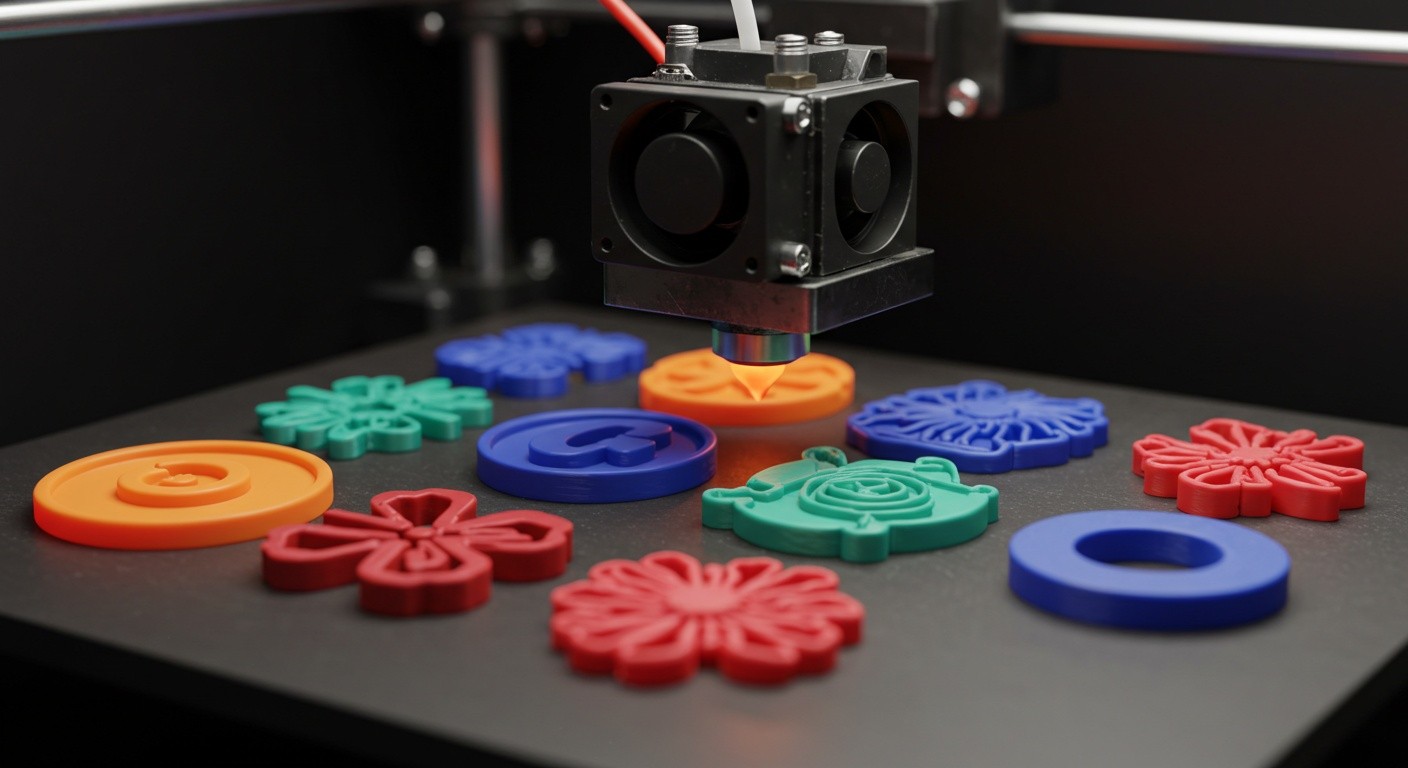 (реалистичная фотография) (Не используй текст и буквы на изображении) : 3d печать, Печать уникальных магнитов на холодильник