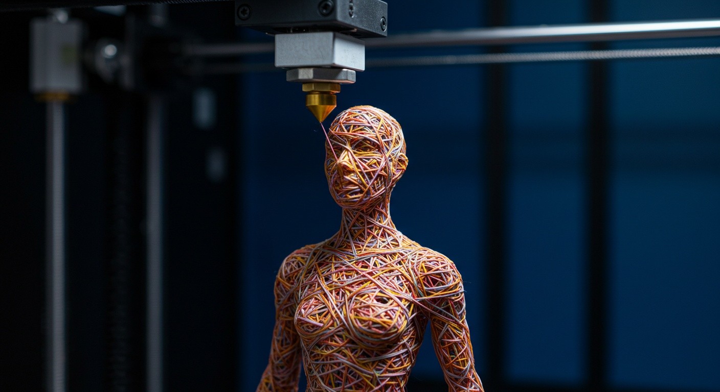 (реалистичная фотография) (Не используй текст и буквы на изображении) : 3d печать, Особенности производства фигурок из текстиля и нитей