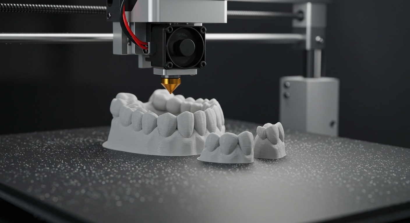 (реалистичная фотография) (Не используй текст и буквы на изображении) : 3d печать, Печать медицинских имплантов