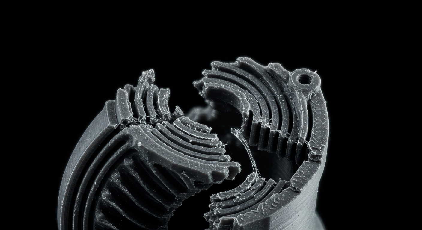 (реалистичная фотография) (Не используй текст и буквы на изображении) : 3d печать, Как послойная печать влияет на прочность изделия