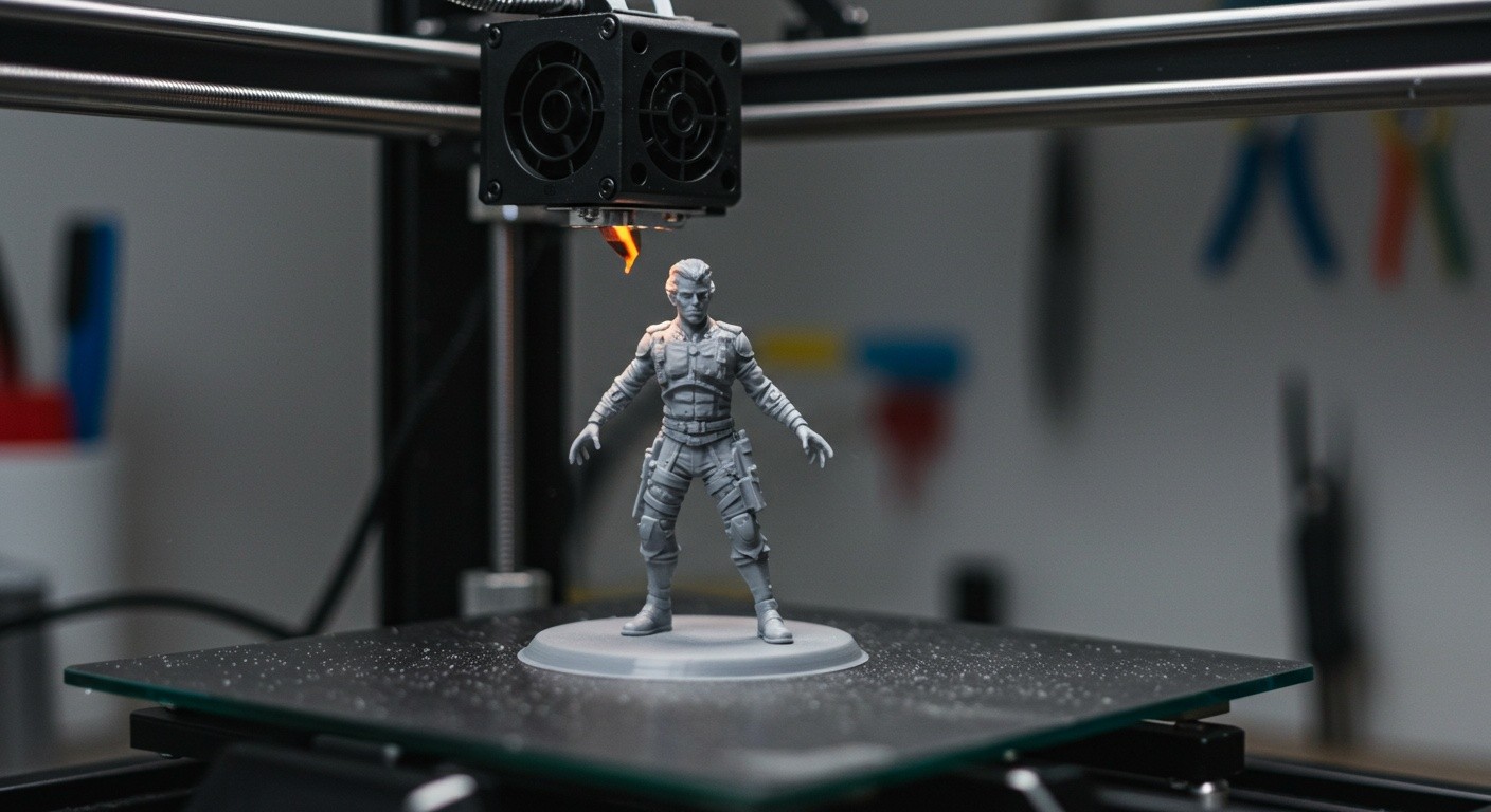 (реалистичная фотография) (Не используй текст и буквы на изображении) : 3d печать, Печать фигурок для коллекционных наборов