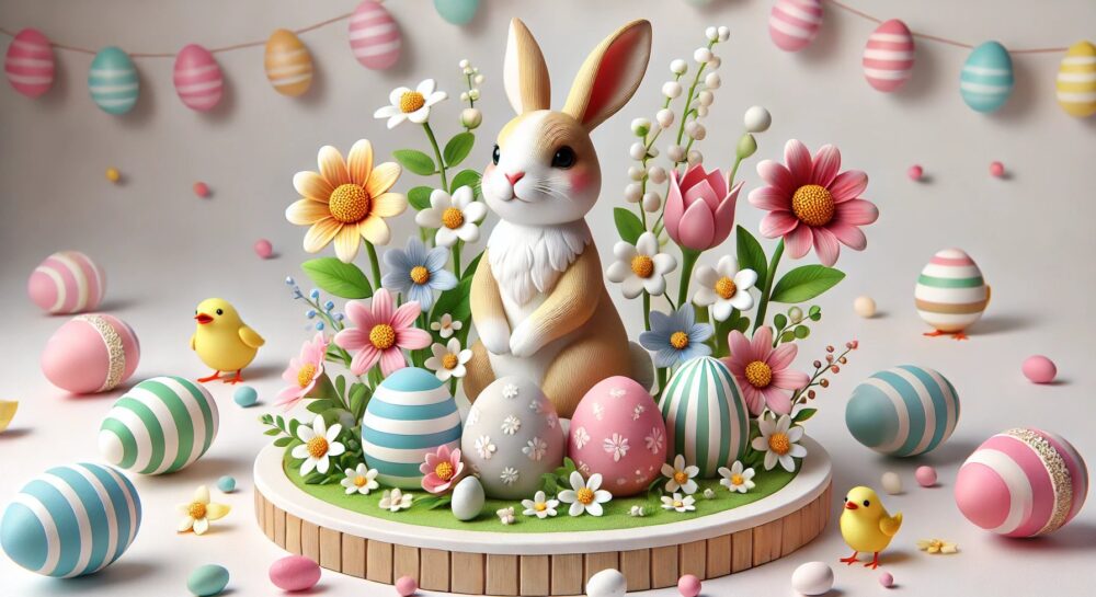 Пасхальный декор 3D: зайцы и яйца
